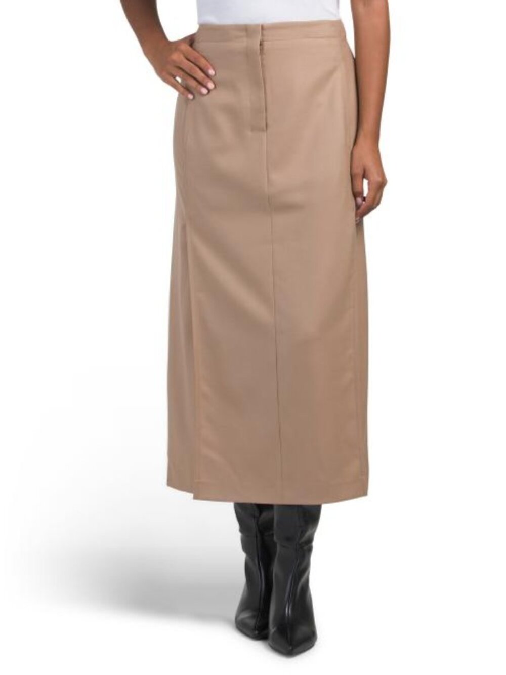 THEORY Wool Blend Deep Pleat Trouser Skirt